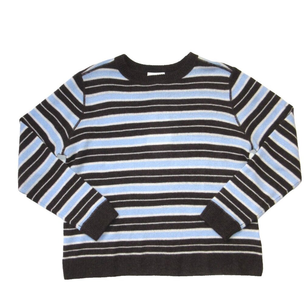 NWOT Reformation Cashmere Boyfriend Sweater in Ice Water Multi Stripe S